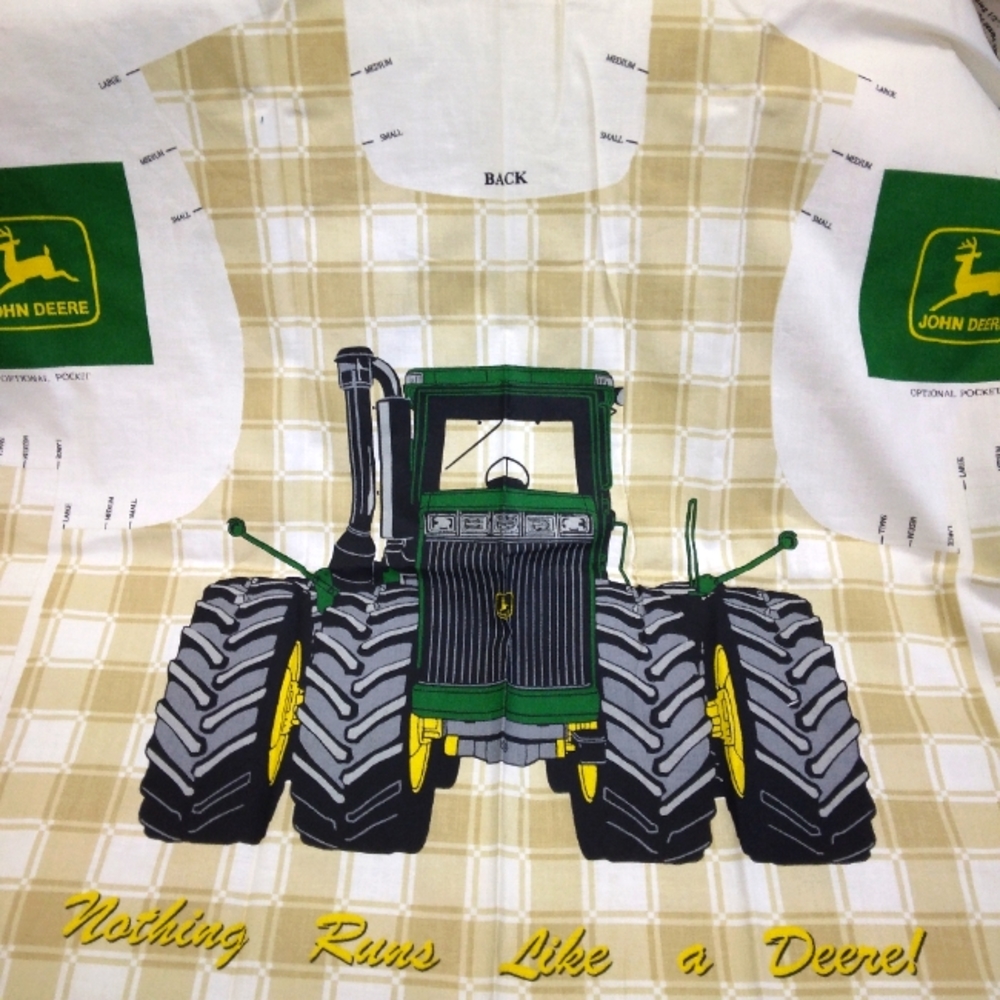 FABRIC John Deere Child's Vest Licensed Cut & Sew Fabric Panel